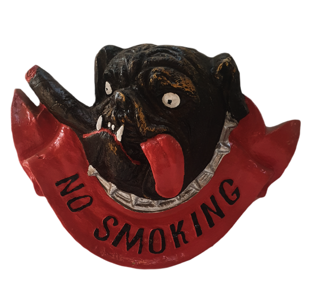 No Smoking Bull Dog wall mounted sign