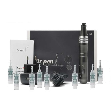 Dr Pen M8 Wireless with 8 x 16pin Needle Cartridges Image