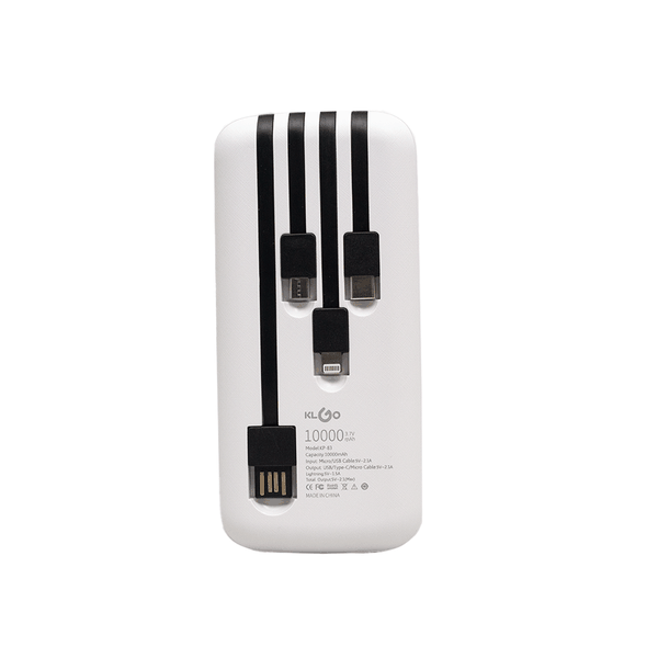 Klgo 10000MAH 4in1 Power Bank White [KP-83 WH]