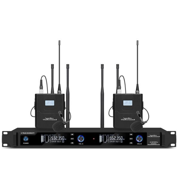 AU-M100Pro - Dual Channel Headset and Lavalier Wireless System