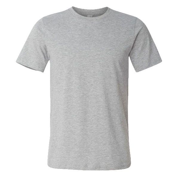 100% Cotton Short Sleeve Round Neck Regular Fit T-Shirt - Light Grey