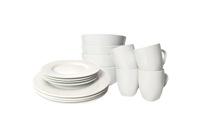 High End Fine Bone Ceramic Dinnerware Set - 16 Piece