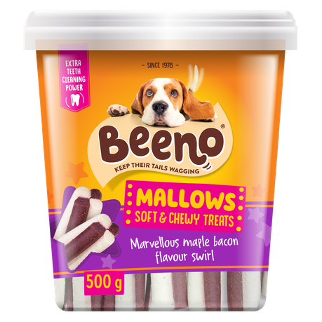 Beeno Mallows Maple Bacon Dog Treats 500g