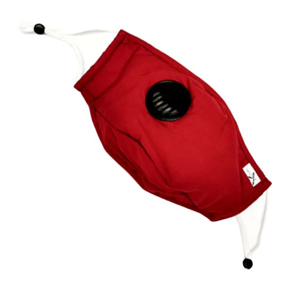 NanoX Nanowave Maroon Fabric Face Mask–Reusable with Replaceable Filter