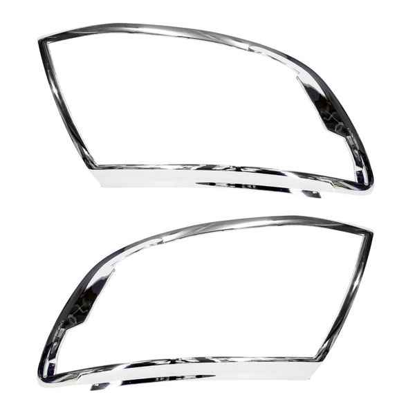 Headlight Trims Compatible with Ford Ranger 2012-2015 - Chrome - Set