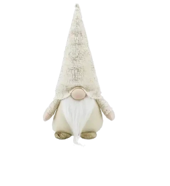 Cream &amp; Gold Gnome 35cm