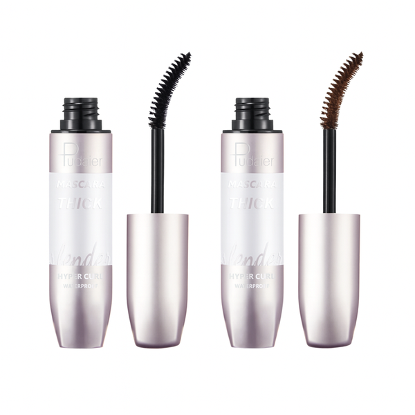 Thick Lengthening Waterproof Mascara - Black &amp; Brown Set of 2, Volume, Curl