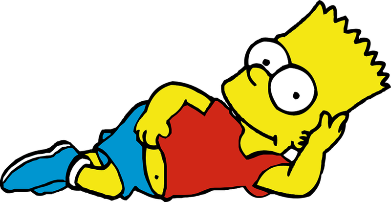 Bart Simpson Car Window Decorative Sticker 3D Peeking Character Stickers
