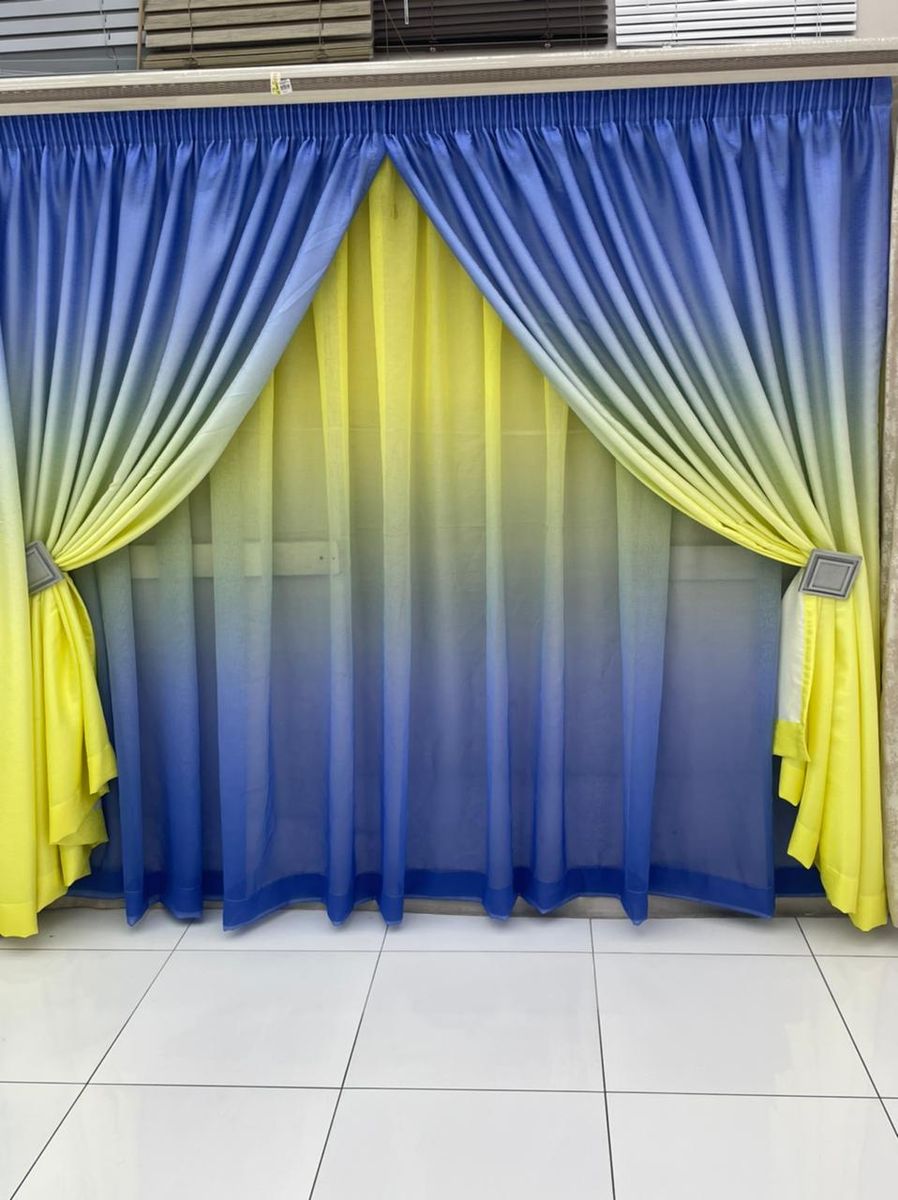 Dream world 2 Tone Modern Stylish Curtain Combo With Lace And Tie Backs