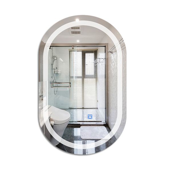 Elliptical Shaped Intelligent LED Touch Screen Bathroom Mirror
