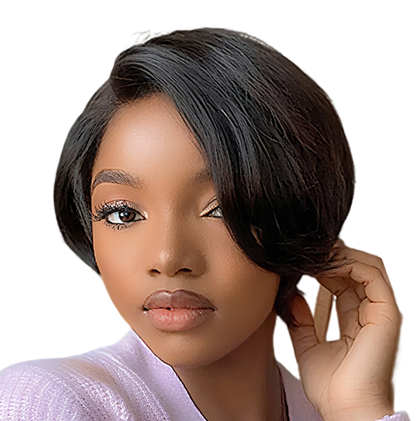 Virgin Human Hair Pixie Wig - Golden Perfect Short, Chic &amp; Ready-To-Wear
