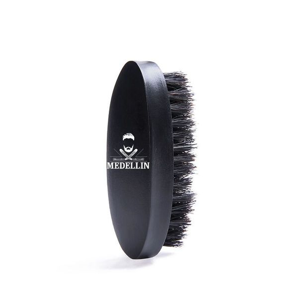 Men's Beard Brush, Boar Bristle - Black