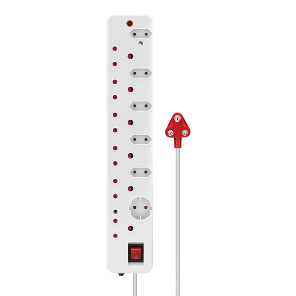 Ellies 12 Way Multi Plug with Surge Protection