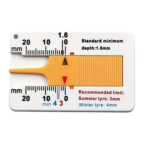 Durable Tire Tread Depth Gauge - Portable Vehicle Safety Measuring Tool
