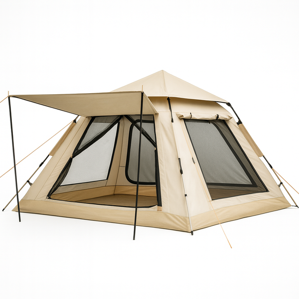 4-Person Camping Tent - Instant Setup Weatherproof Tent with Carry Bag