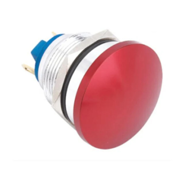 AVP22MW-M1AZ-R - 22mm Vandal Resistant Red Mushroom Switch, 1NO