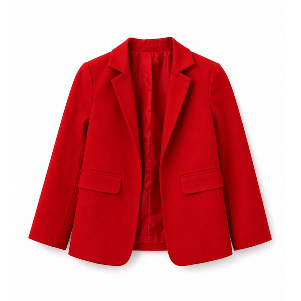 Girls Classic Red Tailored Blazer - 5-6 years