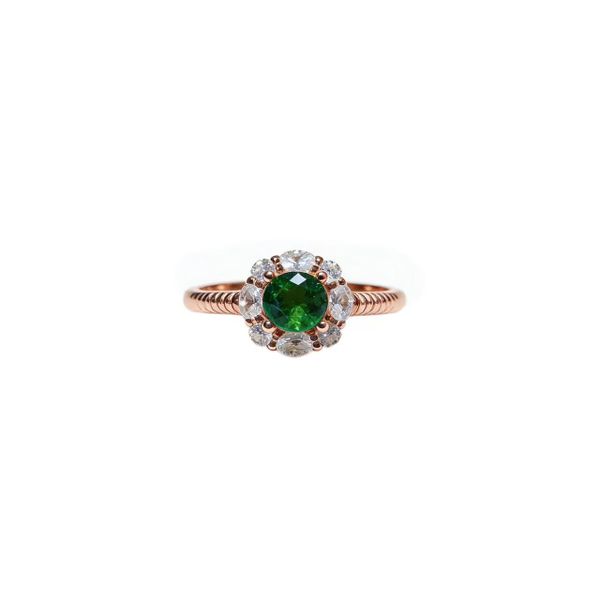 Luxury Emerald Diamond Ring For Women Commemorative Ring
