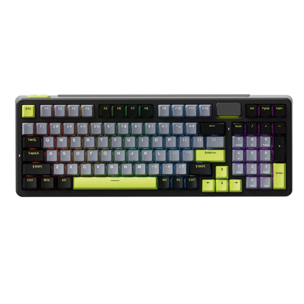 Rapoo V700DIY-98 Mechanical Gaming Keyboard with RGB - BlackGreyGreen