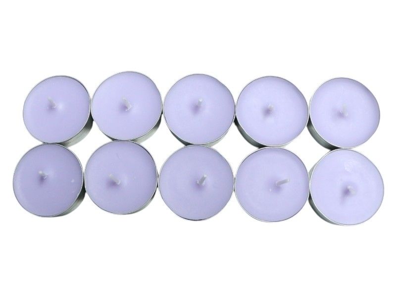 Tealight Candles Fragrance Exotic Wood Purple - 10-Piece