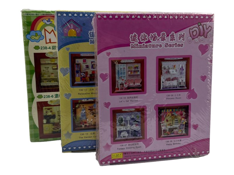 Miniature Masterpieces Trio:3 Set Combo of Exquisite Dollhouses