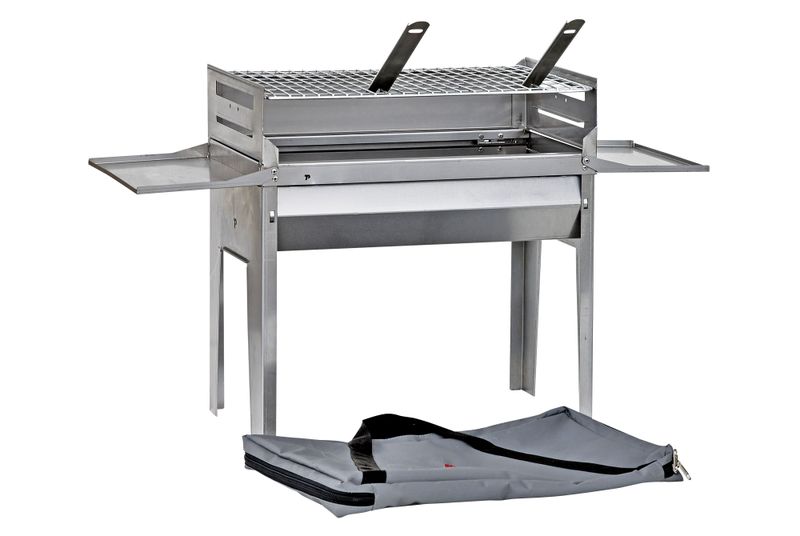 POP UP 590 Braai - SS - Charcoal and Wood