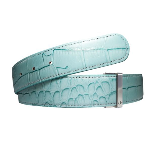 Druh - Aqua Crocodile Leather Belt
