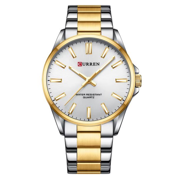 Curren Emperor Men's Stainless Steel Quartz Analogue Wrist Watch Gold