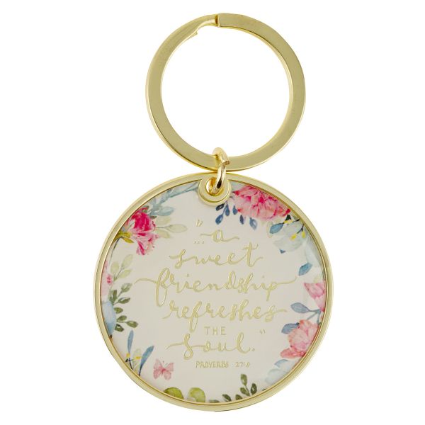 Metal Key Ring - A Sweet Friendship Refreshes the Soul
