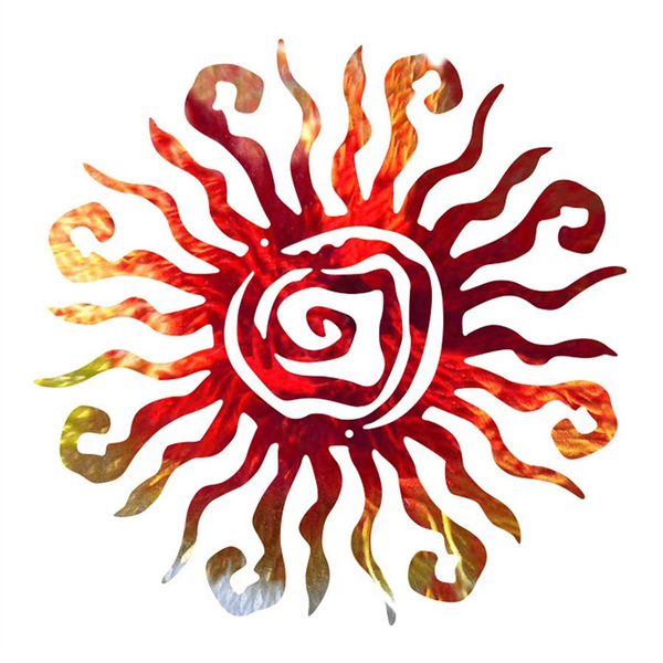 Sun God Metal Wall Art Indoor/Outdoor Decor - Rust Proof Wall Decor,A