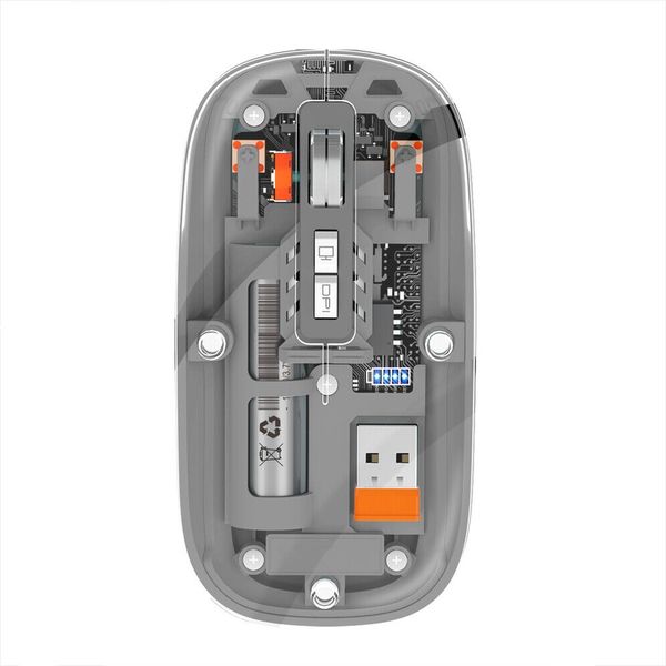 DW Magnetic Transparent Rechargeable Wireless Mouse 2.4G Space Blue - M233
