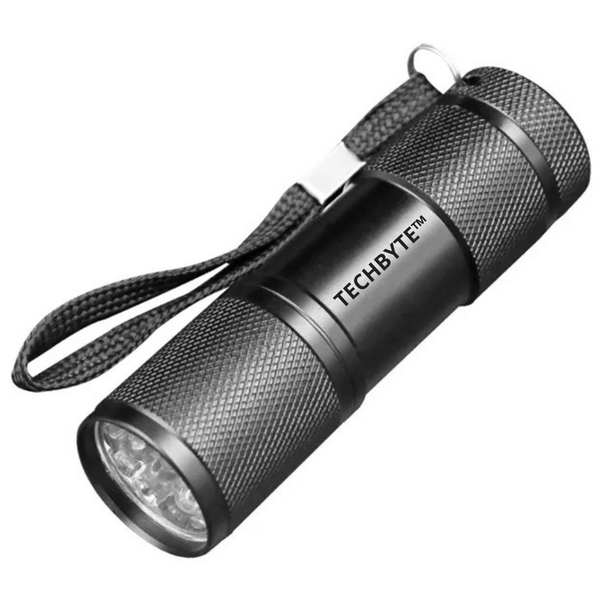 TechByte UV Light Torch - Black Light - Scorpion Torch - 9 LEDs - Mini Size