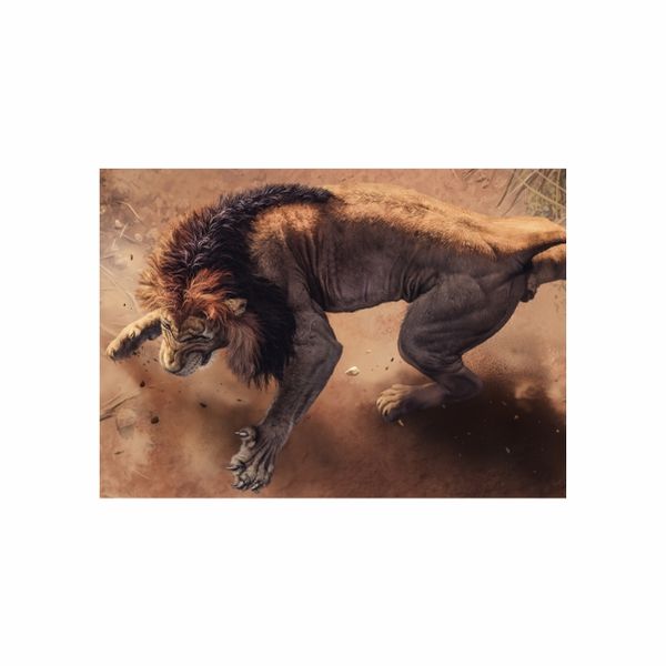 Realistic Lion Art - A1 poster