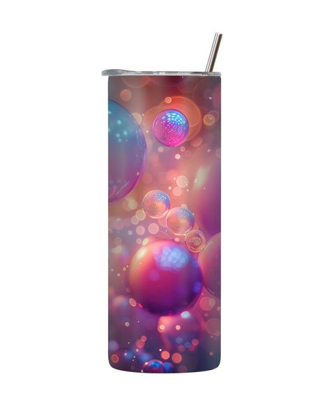 Bubble 20 Oz Tumbler with Lid Straw Trendy Cool Image Graphic Present 217