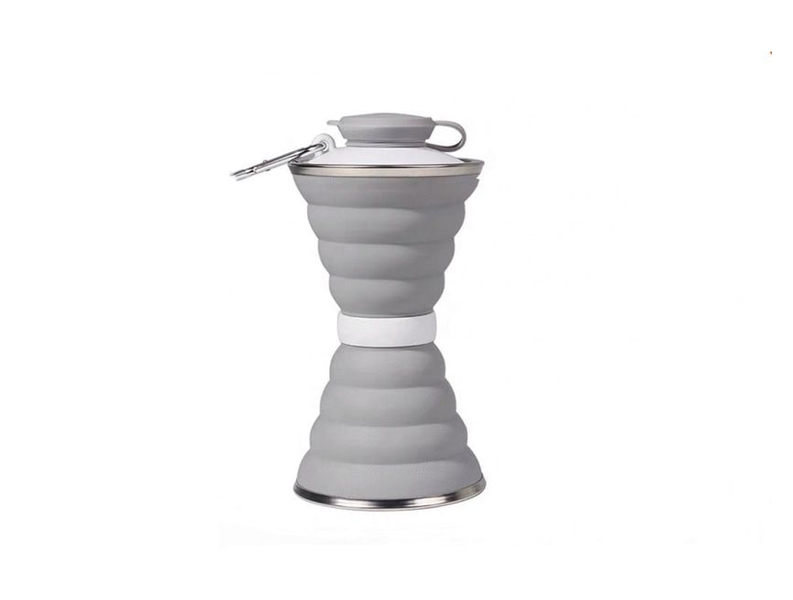 Foldable Travel Water Bottle - Grey