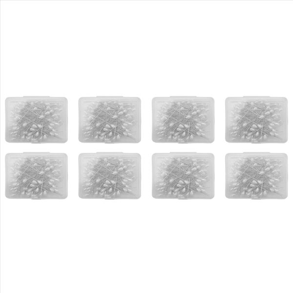 400 Pcs Long Teardrop Pearl Pins Straight Corsage Pins Sewing Pins