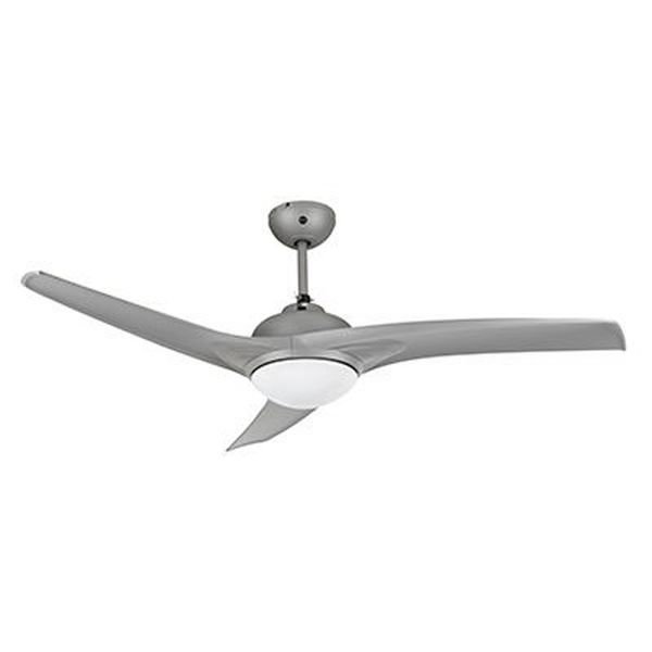 Radiant Mach One Ceiling Fan with Light &amp; Remote Satin Titaniniun Dimmable