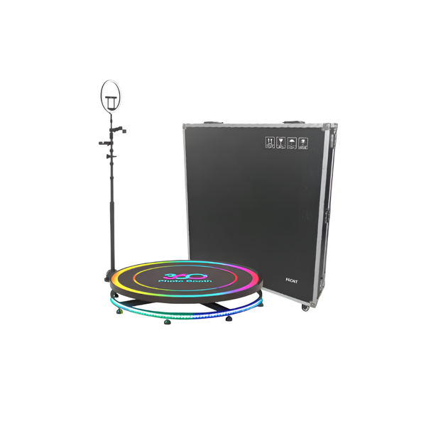 100cm Event Photo Booth - 360 Rotation &amp; Lighting