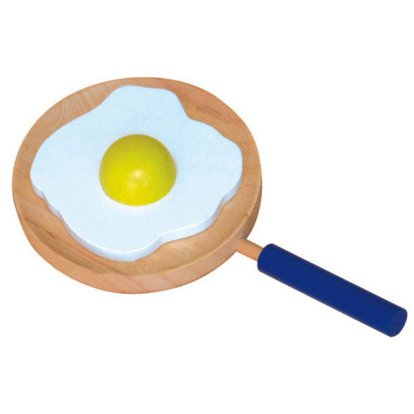 Viga Wooden Frying Pan With Eggs Blue