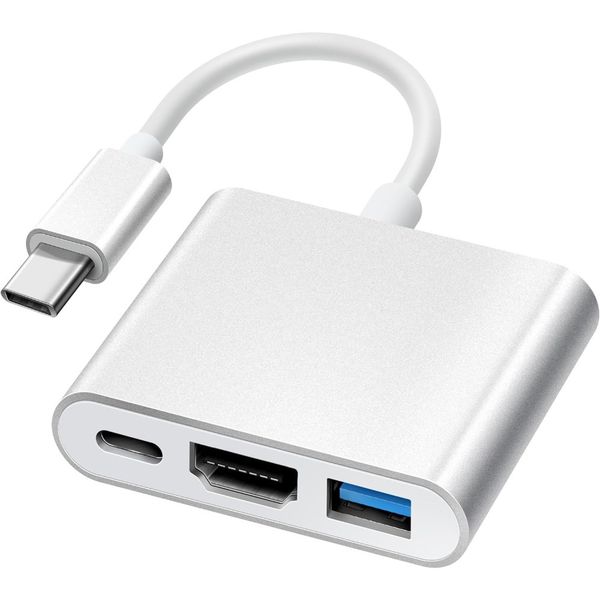 USB C to HDMI Multiport Adapter with 4K HDMI,Type C DigitalAVConverter 3in1