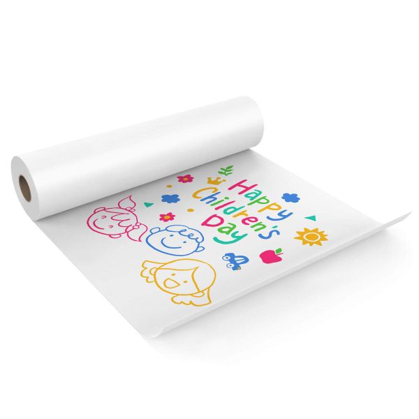 High Quality 80gsm White Art Paper Roll - 50m x 610mm