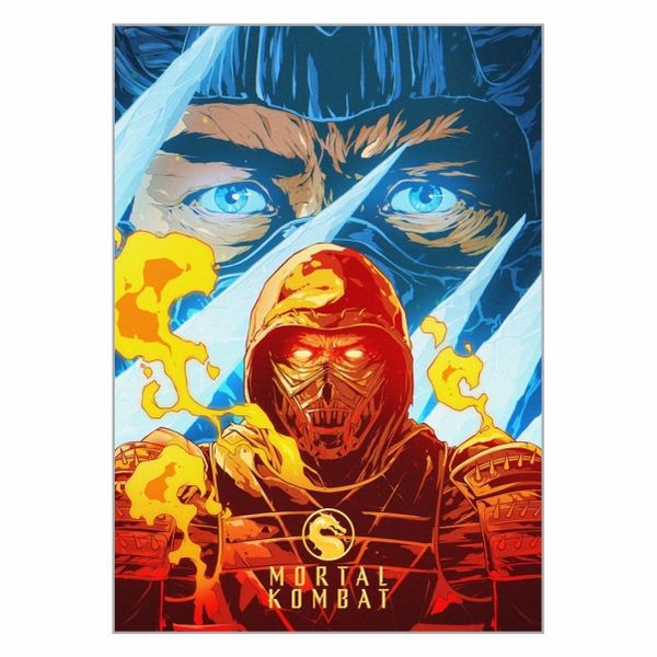 Mortal Kombat Blue And Red Poster - A1