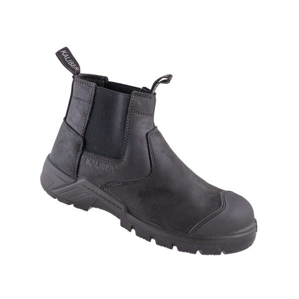 Kaliber Hammer Fully Grain Leather Chelsea Boot Safety Footwear - Black