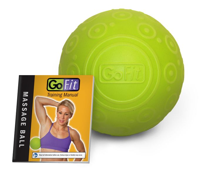 GoFit Deep Tissue Massage Ball- 5" with Training Manual