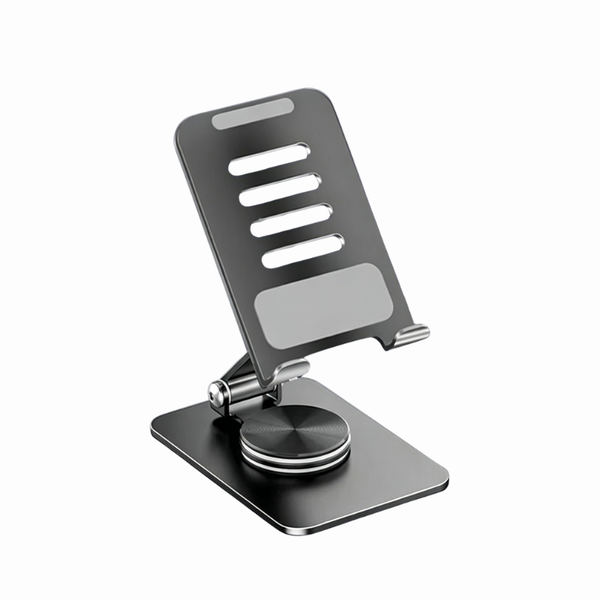 Foldable Metal Desktop Cell Phone Holder/360 Rotatable Mini Tablet PC Stand