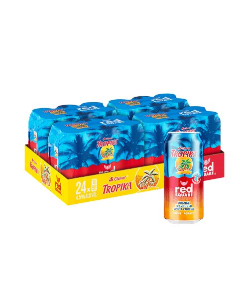 Tropika &amp; Red Square Orange Flavoured Spirit Cooler