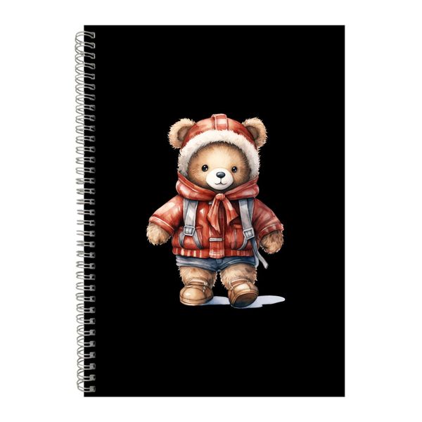 Winter A4 Notebook Spiral Lined Teddy Bear Lovers Graphic Notepad Gift 189