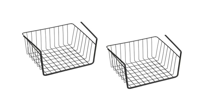 Set Of Two Black Kitchen Storage Rack