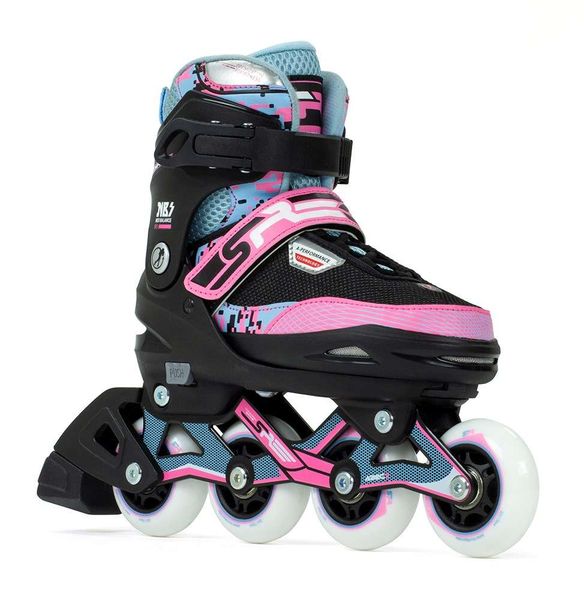 SFR Pixel Adjustable Children's Inline Skates - Blue/Pink