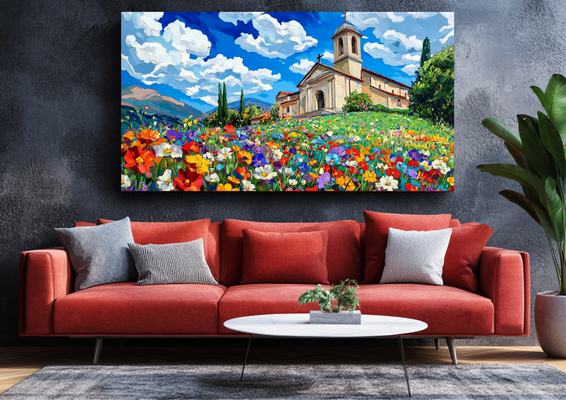 Canvas Wall Art - Vibrant Landscape with Bold Colours - BX0336
